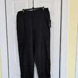 Habitat Women's Blac Wask Linen Trousers